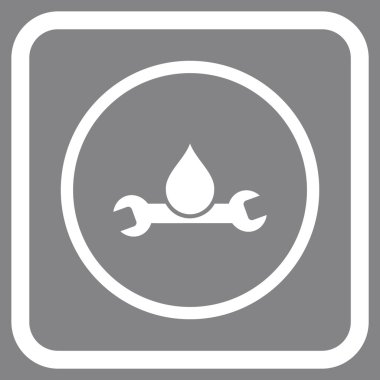 Sıhhi tesisat vektör simgesi bir çerçeve içinde