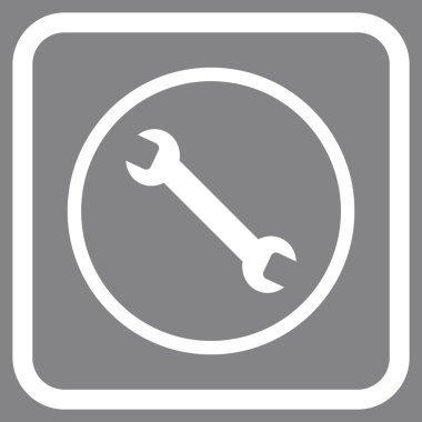 İngiliz anahtarı vektör simgesi bir çerçeve içinde