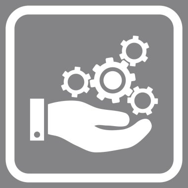 Mekanik Servisi vektör simgesi bir çerçeve içinde