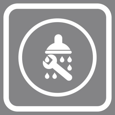 Duş sıhhi tesisat vektör simgesi bir çerçeve içinde