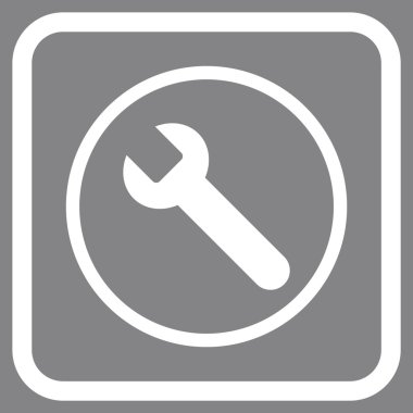 İngiliz anahtarı vektör simgesi bir çerçeve içinde