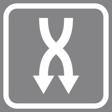 Vektör simgesi aşağı okları bir çerçevede shuffle