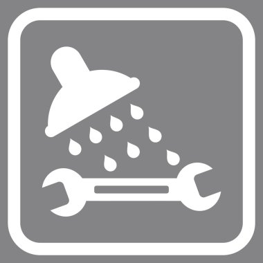 Duş sıhhi tesisat vektör simgesi bir çerçeve içinde