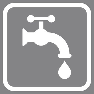 Su dokunun vektör simgesi bir çerçeve içinde