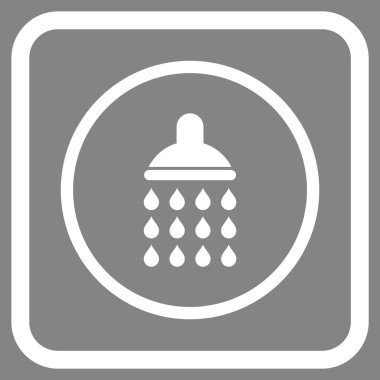 Duş vektör simgesi bir çerçeve içinde