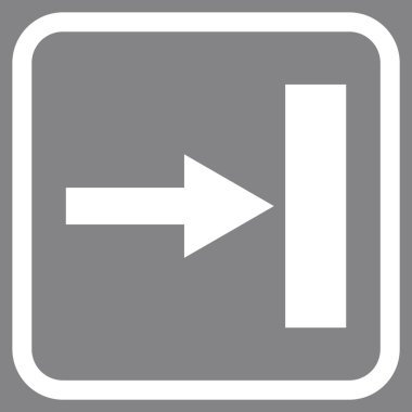 Doğru vektör simgesi bir çerçeve içinde hareket