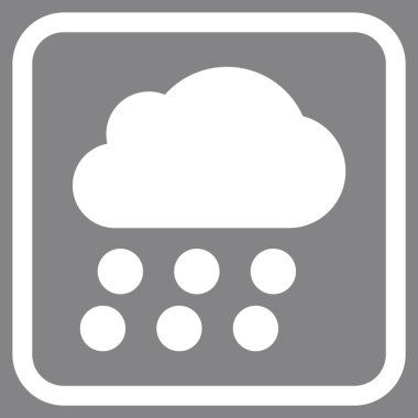 Yağmur bulutu vektör simgesi bir çerçeve içinde