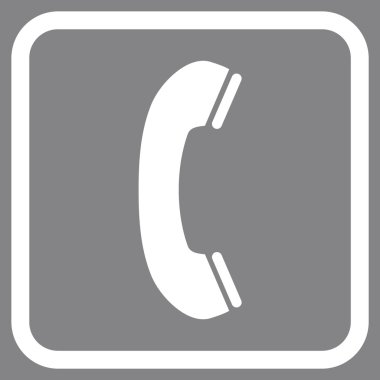 Telefon alıcı vektör simgesi bir çerçeve içinde