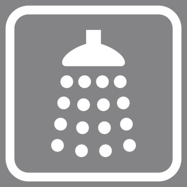 Duş vektör simgesi bir çerçeve içinde