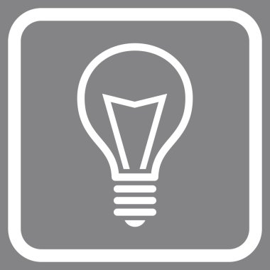 Lamba ampul vektör simgesi bir çerçeve içinde