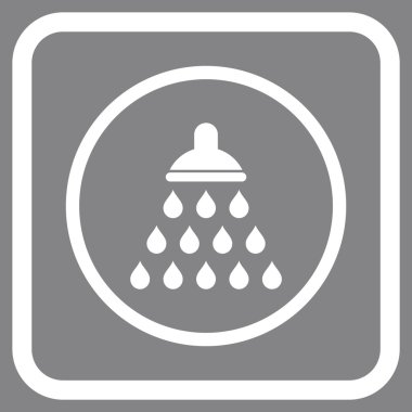 Duş vektör simgesi bir çerçeve içinde