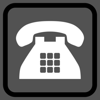 Sesi telefon vektör simgesi bir çerçeve içinde