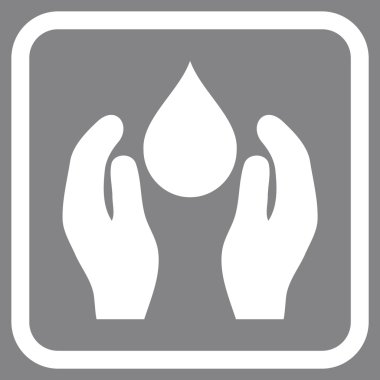 Su bakım vektör simgesi bir çerçeve içinde