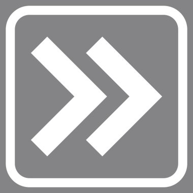 Üst karakter doğru vektör simgesi bir çerçeve içinde