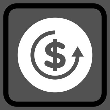 Geri ödeme vektör simgesi bir çerçeve içinde