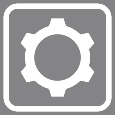 Dişli vektör simgesi bir çerçeve içinde