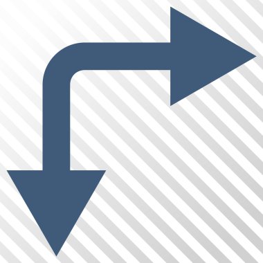 Şu vektör simgesi aşağı çatallanma ok