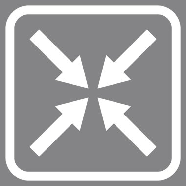 Merkezi oklar bir çerçeve içinde simge vektör