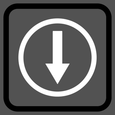 Bir çerçeve içinde yönlü ok vektör simgesi