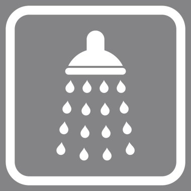 Duş vektör simgesi bir çerçeve içinde