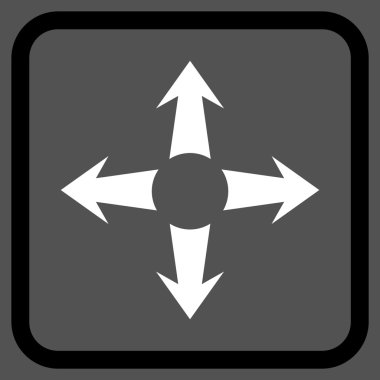 Genişletin okları vektör simgesi bir çerçeve içinde