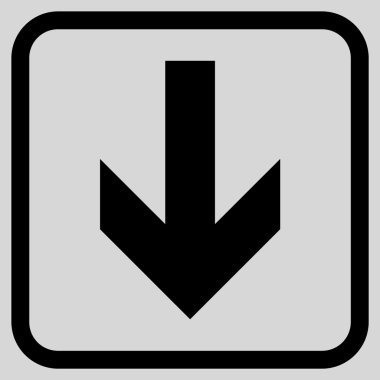 Vektör simgesi bir çerçeve içinde aşağı ok