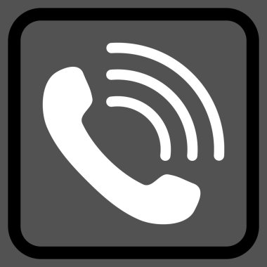 Telefon vektör simgesi bir çerçeve içinde