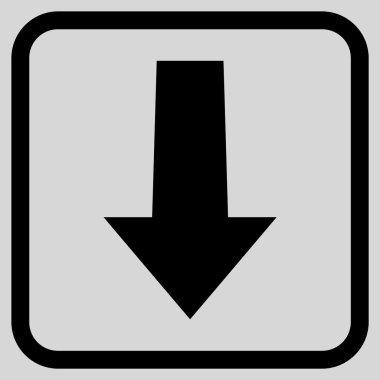 Vektör simgesi bir çerçeve içinde aşağı ok