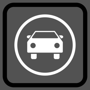 Araba vektör simgesi bir çerçeve içinde