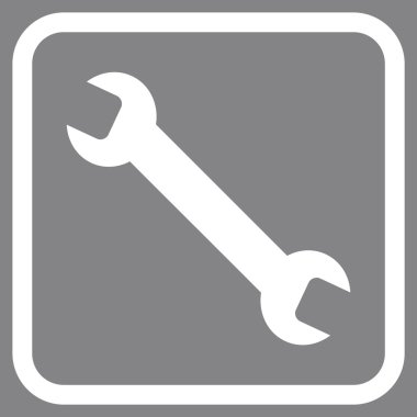 İngiliz anahtarı vektör simgesi bir çerçeve içinde