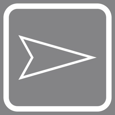 İşaretçi doğru vektör simgesi bir çerçeve içinde