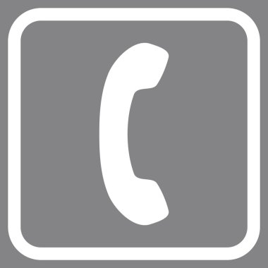 Telefon alıcı vektör simgesi bir çerçeve içinde