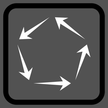 Dolaşım vektör simgesi bir çerçeve içinde