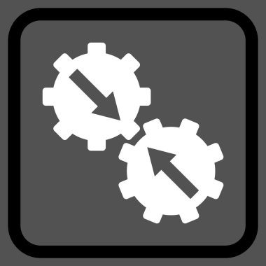 Dişli Tümleştirme vektör simgesi bir çerçeve içinde