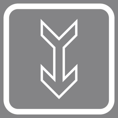 Vektör simgesi bir çerçeve içinde aşağı ok