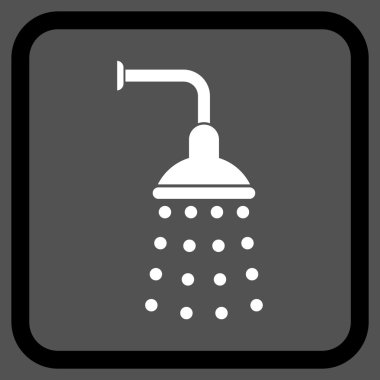 Duş vektör simgesi bir çerçeve içinde