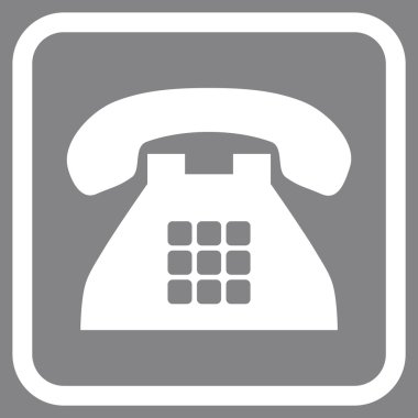 Sesi telefon vektör simgesi bir çerçeve içinde