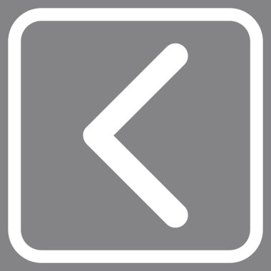 Yön sol vektör simgesi bir çerçeve içinde