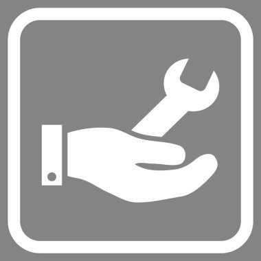 Onarım hizmeti vektör simgesi bir çerçeve içinde