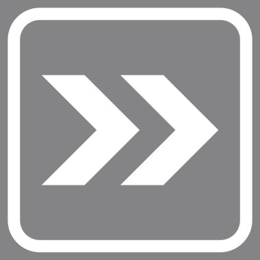 Üst karakter doğru vektör simgesi bir çerçeve içinde