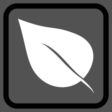 Bitki yaprak vektör simgesi bir çerçeve içinde