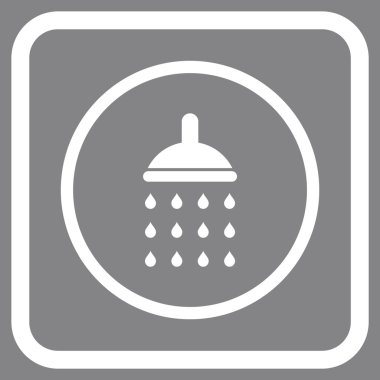 Duş vektör simgesi bir çerçeve içinde