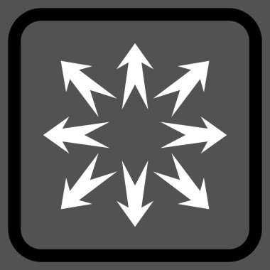 Genişletin okları vektör simgesi bir çerçeve içinde