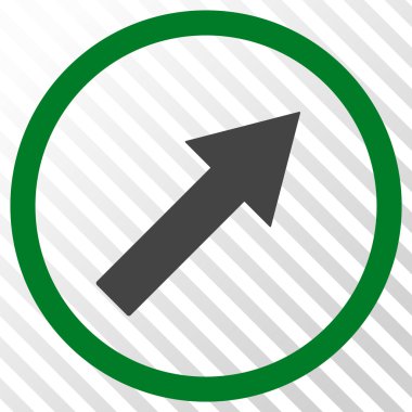 Yukarı sağ yuvarlak ok vektör simgesi