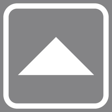 Vektör simgesi bir çerçeve içinde yukarı ok ucu