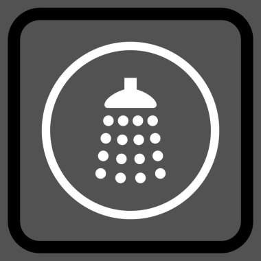 Duş vektör simgesi bir çerçeve içinde