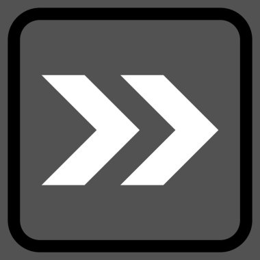 Üst karakter doğru vektör simgesi bir çerçeve içinde