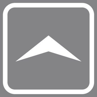 Vektör simgesi bir çerçeve içinde yukarı ok ucu