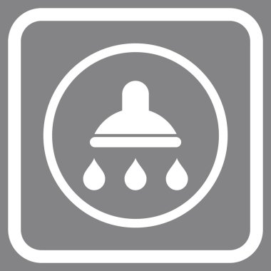 Duş vektör simgesi bir çerçeve içinde