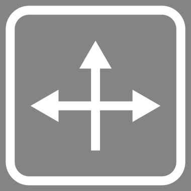 Kavşak yön vektör simgesi bir çerçeve içinde